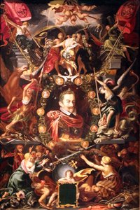 Alegoría del gobierno del emperador Matías (1557-1619) de Aegidius Sadeler or Saedeler